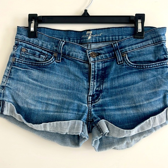 7 for all Mankind Women's Denim Jean Shorts size 28 - Picture 1 of 6
